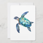 Invitation Sous la tortue de mer fête d'anniversaire (Dos)