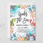 Invitation Sous l'Anniversaire de enfant des Amis de l'aquare (Devant)