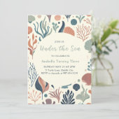 Invitation Sous l'Anniversaire de la mer, Motif de Whispers O (Debout devant)
