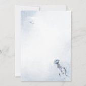 Invitation Sous l'aquarelle de la mer Baby shower d'animaux m (Dos)