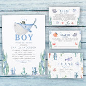 Invitation Sous l'aquarelle de la mer C'est un Baby shower ga