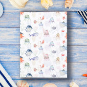 Invitation Sous l'aquarelle de la mer C'est un Baby shower ga