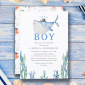 Invitation Sous l'aquarelle de la mer C'est un Baby shower ga