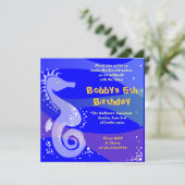 Invitation Sous l'Aquarium de la mer Joyeux fêtard d'annivers (Debout devant)