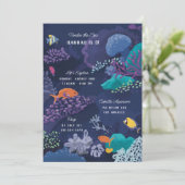 Invitation Sous l'Aquarium marin Fête d'anniversaire des enfa (Debout devant)