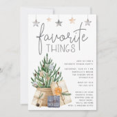 Invitation Sous l'arbre | Favoris Fête de vacances (Devant)