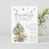 Invitation Sous l'arbre | Favoris Fête de vacances (Debout devant)