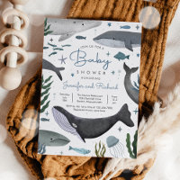 Sous le Baby shower animal marin de la baleine