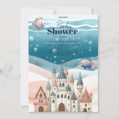 Invitation Sous le Baby shower d'animaux de l'océan marin (Devant)