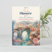 Invitation Sous le Baby shower d'animaux marins (Debout devant)