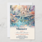 Invitation Sous le Baby shower d'animaux marins (Devant)