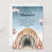 Invitation Sous le Baby shower d'aquarelle de mer (Devant)