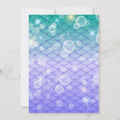 Invitation Sous le Baby shower d'aquarelle de mer (Dos)