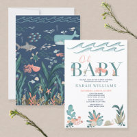 Sous le Baby shower d'aquarelle Turquoise de la me
