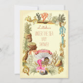 Invitation Sous le Baby shower de la princesse de la sirène e (Devant)
