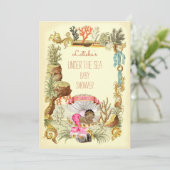 Invitation Sous le Baby shower de la princesse de la sirène e (Debout devant)