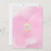Invitation Sous le Baby shower de mer Aquarelle rose de l'océ (Dos)
