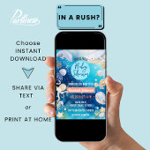 Invitation Sous le Baby shower des baleines d'animaux marins