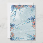 Invitation Sous Le Baby shower Des Garçons De Baleines De Mer (Dos)