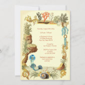 Invitation Sous le Baby shower des sirènes de mer (Dos)