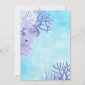 Invitation Sous le Baby shower du Sea Cute Blue Boy (Dos)