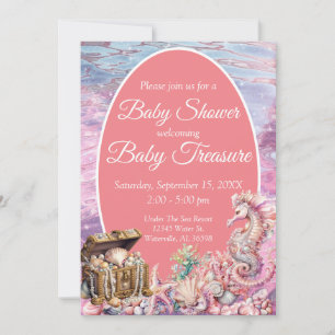Invitation Sous Le Baby shower Marin