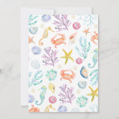 Invitation Sous le Baby shower marin (Dos)