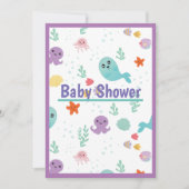Invitation Sous Le Baby shower Marin (Devant)
