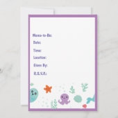 Invitation Sous Le Baby shower Marin (Dos)