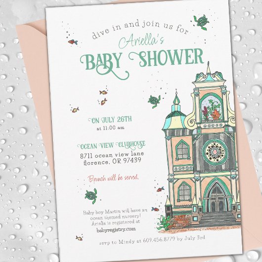 Invitation Sous le Baby shower marin
