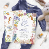 Invitation Sous Le Baby shower Marin