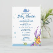 Invitation Sous le Baby shower marin (Debout devant)
