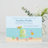 Invitation Sous le Baby shower marin (Debout devant)