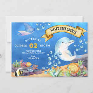 Invitation Sous le baby shower marin