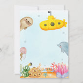 Invitation Sous le Baby shower marin nautique (Dos)