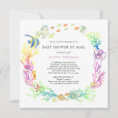 Invitation Sous Le Baby shower Maritime Par La Poste (Devant)