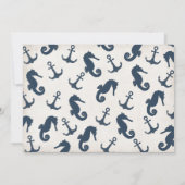 Invitation Sous le Baby shower nautique du billet de mer (Dos)