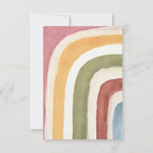 Invitation Sous le Baby shower Rainbow Boho (Dos)