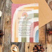 Invitation Sous le Baby shower Rainbow Boho