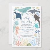 Invitation Sous le Baby shower Sea Boy (Devant)