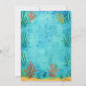 Invitation Sous le Baby shower Sea Cute Shark Boy (Dos)