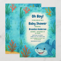 Sous le Baby shower Sea Cute Shark Boy