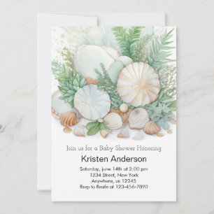 Invitation Sous le Baby shower Sea Fleurs sauvages Adventure