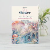 Invitation Sous le Baby shower Sea Life (Debout devant)