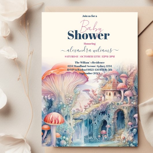 Invitation Sous le Baby shower Sea Life