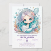 Invitation Sous le Baby shower Sea Serenity (Devant)