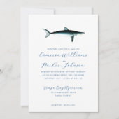 Invitation Sous le Mariage de l'aquarium Sea Blue Shark (Devant)