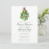 Invitation Sous le Mariage de Noël Mistletoe (Debout devant)