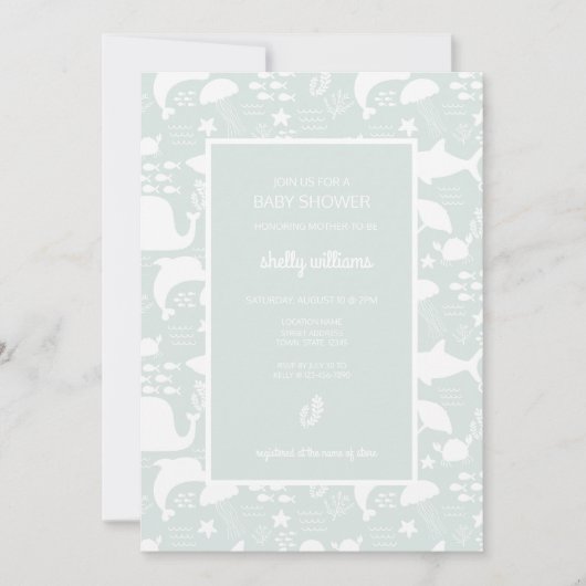 Invitation Sous le Motif Sea Friends (Devant)