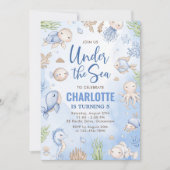 Invitation Sous le parti Anniversaire de enfant de la mer (Devant)